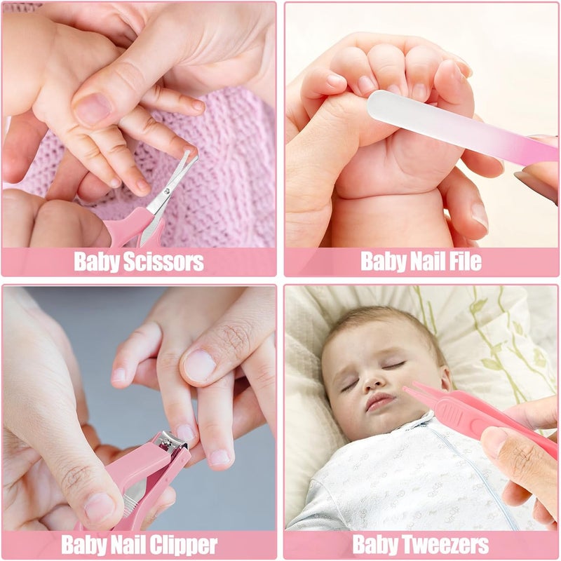 POPYJAN Baby Healthcare and Grooming Kit for Newborn Kids, 31PCS Upgraded Safety Baby Care Kit, Newborn Nursery Health Care Set, Baby Care Products (Pink（31PCS) - Image 5